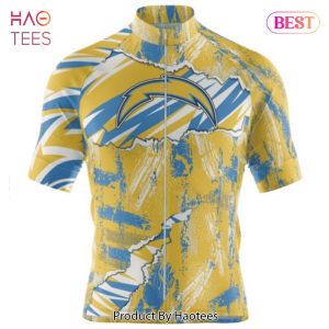 PREMIUM NFL Los Angeles Chargers Special Mix Stripes Design Cycling Jersey Hoodie