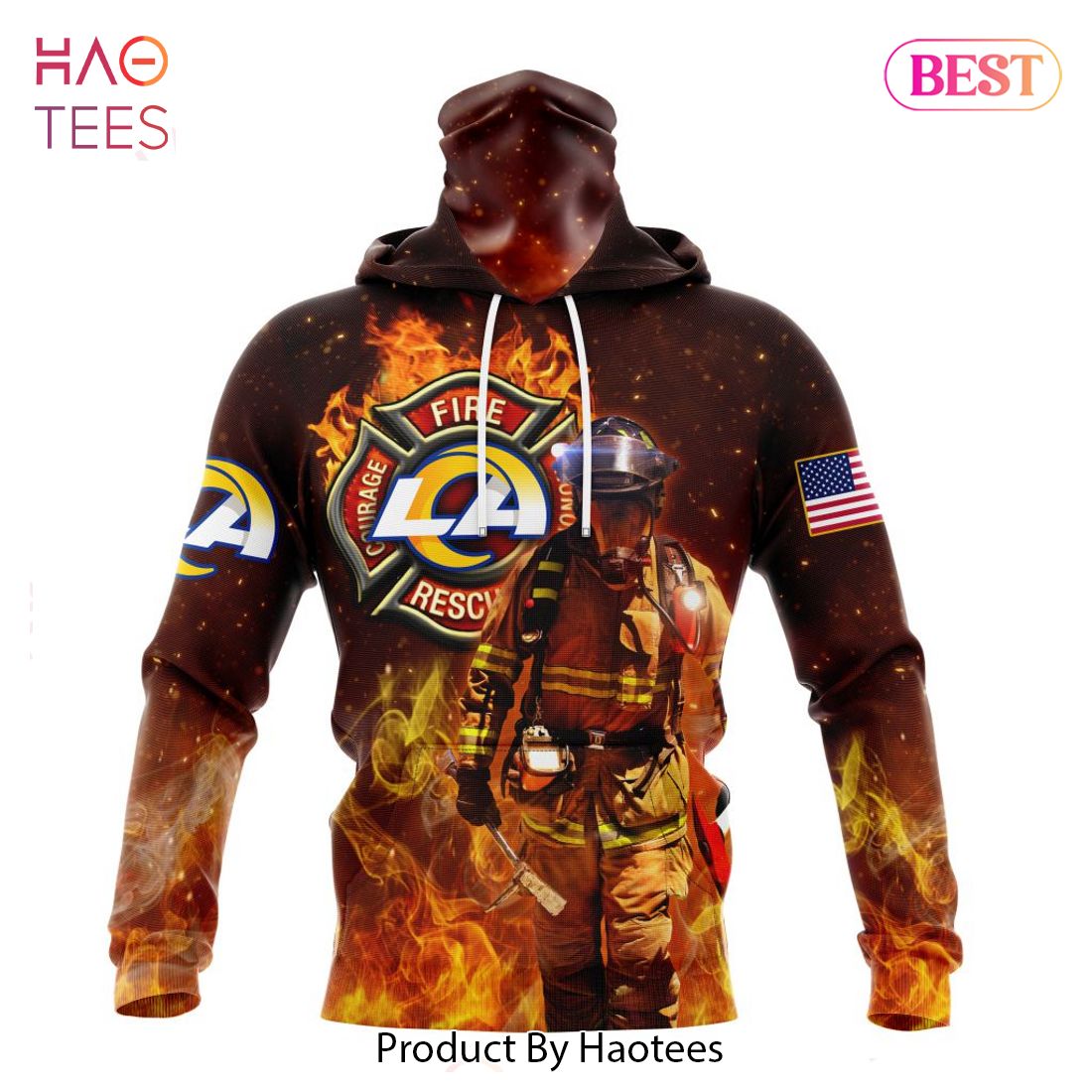 PREMIUM NFL Los Angeles Rams Honor Firefighters - First Responders Hoodie PREMIUM NFL Los Angeles Rams Honor Firefighters - First Responders Hoodie