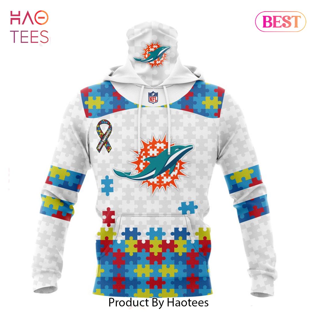 PREMIUM NFL Miami Dolphins Special Autism Awareness Design Hoodie PREMIUM NFL Miami Dolphins Special Autism Awareness Design Hoodie