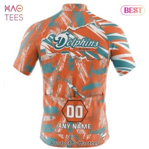 PREMIUM NFL Miami Dolphins Special Mix Stripes Design Cycling Jersey Hoodie
