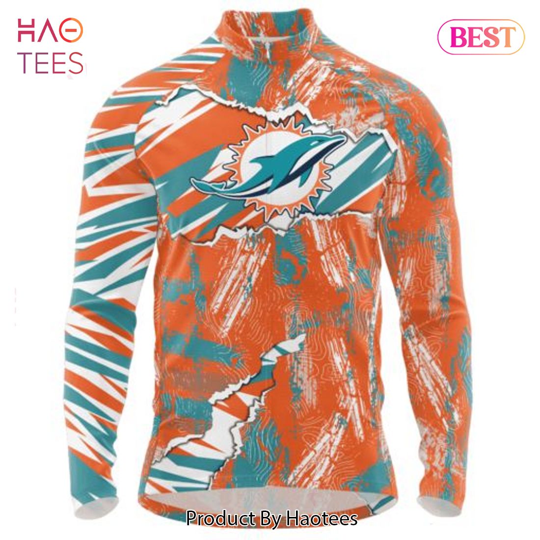 PREMIUM NFL Miami Dolphins Special Mix Stripes Design Cycling Jersey Hoodie PREMIUM NFL Miami Dolphins Special Mix Stripes Design Cycling Jersey Hoodie