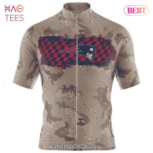 PREMIUM NFL New England Patriots Special Desert Camo Design Cycling Jersey Hoodie