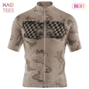 PREMIUM NFL New Orleans Saints Special Desert Camo Design Cycling Jersey Hoodie