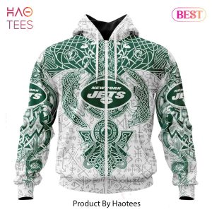 PREMIUM NFL New York Jets _ Norse Viking Symbols Hoodie