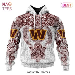 PREMIUM NFL Washington Commanders _ Norse Viking Symbols Hoodie