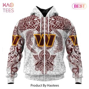 PREMIUM NFL Washington Commanders _ Norse Viking Symbols Hoodie