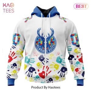 THE BEST NBA Milwaukee Bucks Special Autism Awareness Design ST2303 Hoodie