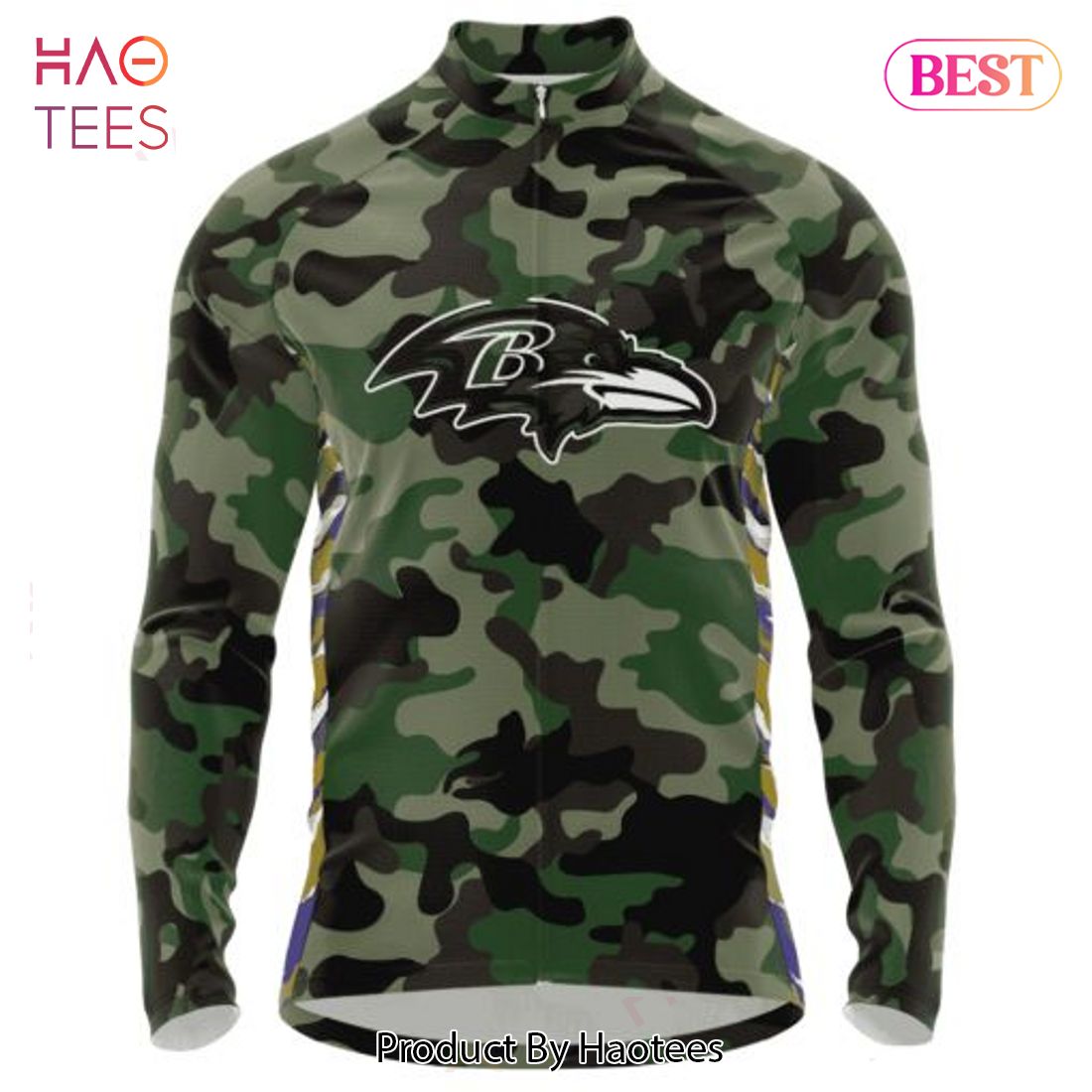 THE BEST NFL Baltimore Ravens Special Camo Design Cycling Jersey Hoodie THE BEST NFL Baltimore Ravens Special Camo Design Cycling Jersey Hoodie