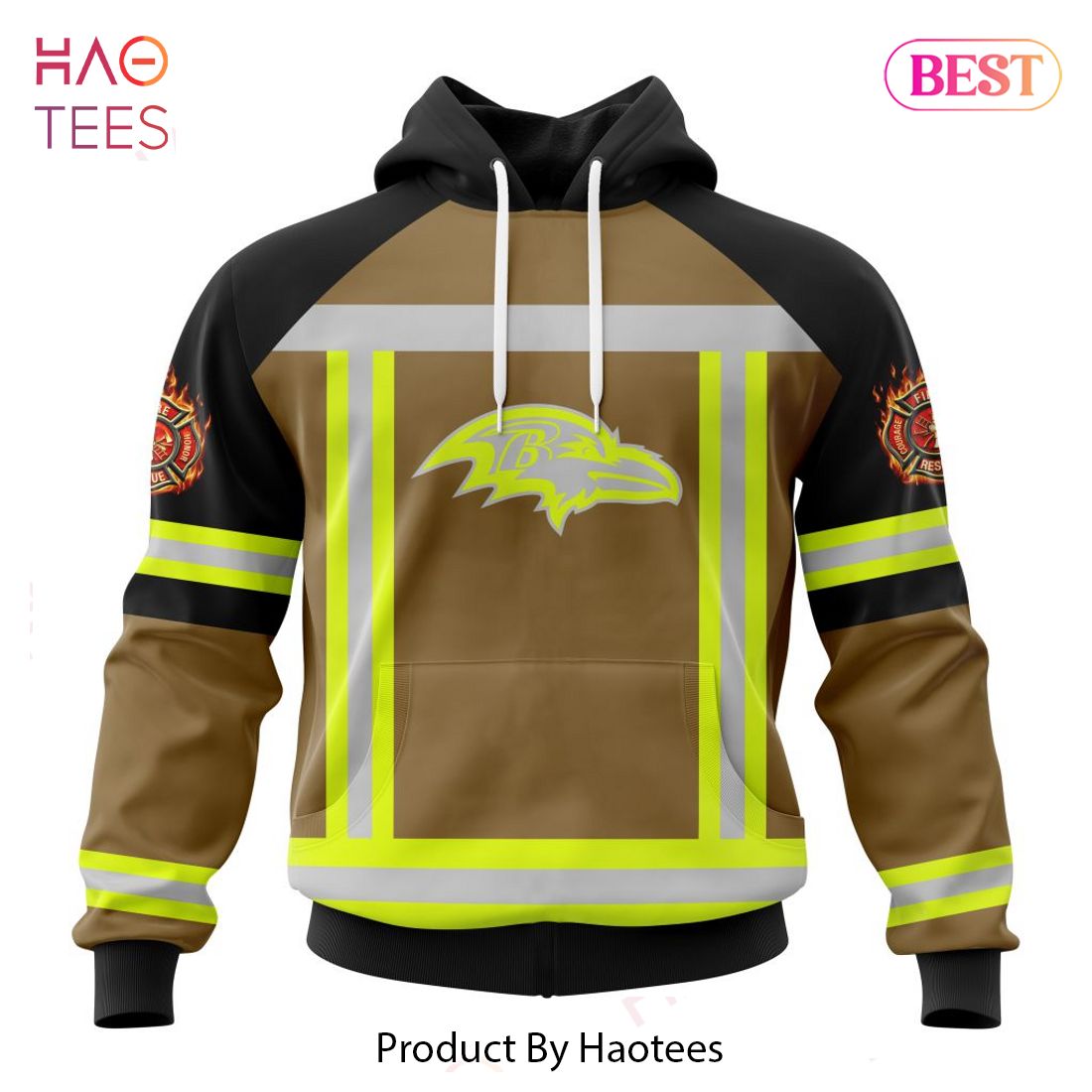 THE BEST NFL Baltimore Ravens Special Firefighter Uniform Design Hoodie