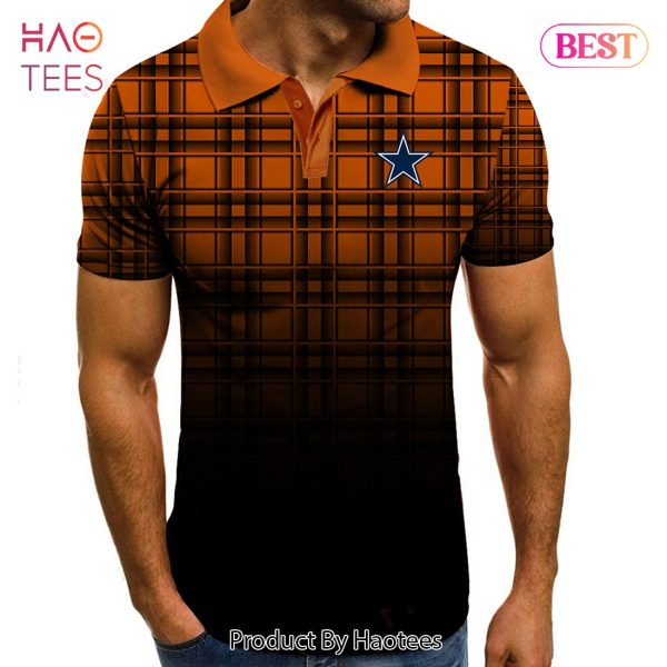THE BEST NFL Dallas Cowboys Polo Tartan Gradient V2 Polo Shirt