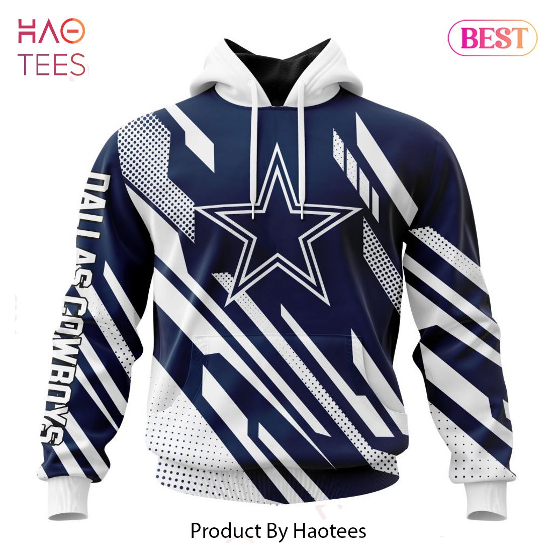 Dallas Cowboys White Blue 3D Hoodie All Over Print Dallas Cowboys