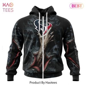 THE BEST NFL Houston Texans Special Horror Skull Art Design Hoodie