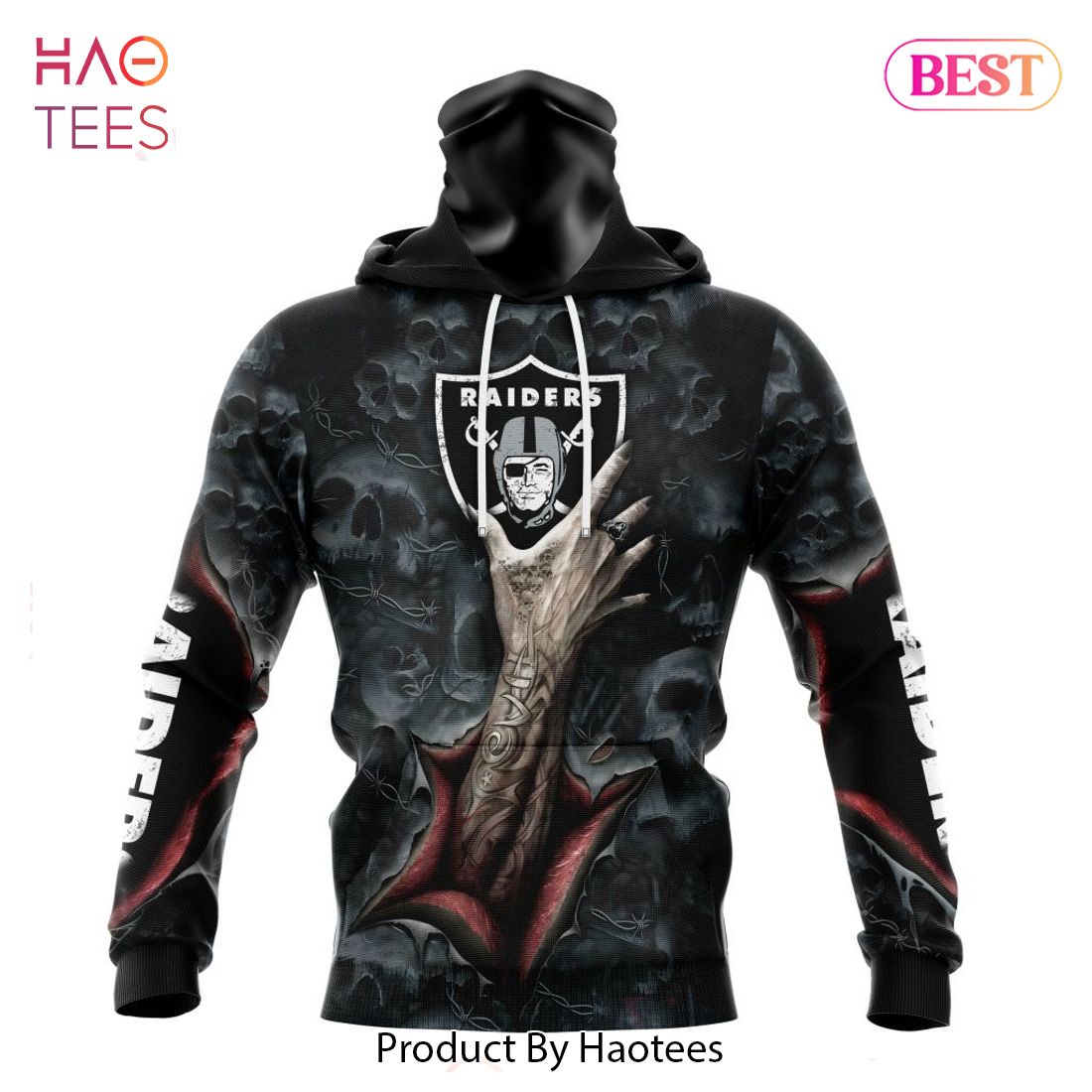 THE BEST NFL Las Vegas Raiders Special Horror Skull Art Design Hoodie THE BEST NFL Las Vegas Raiders Special Horror Skull Art Design Hoodie