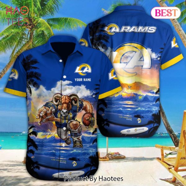 NFL Los Angeles Rams with Yellow Louis Vuitton Logo Blue Hawaiian Shirt -  Owl Fashion Shop