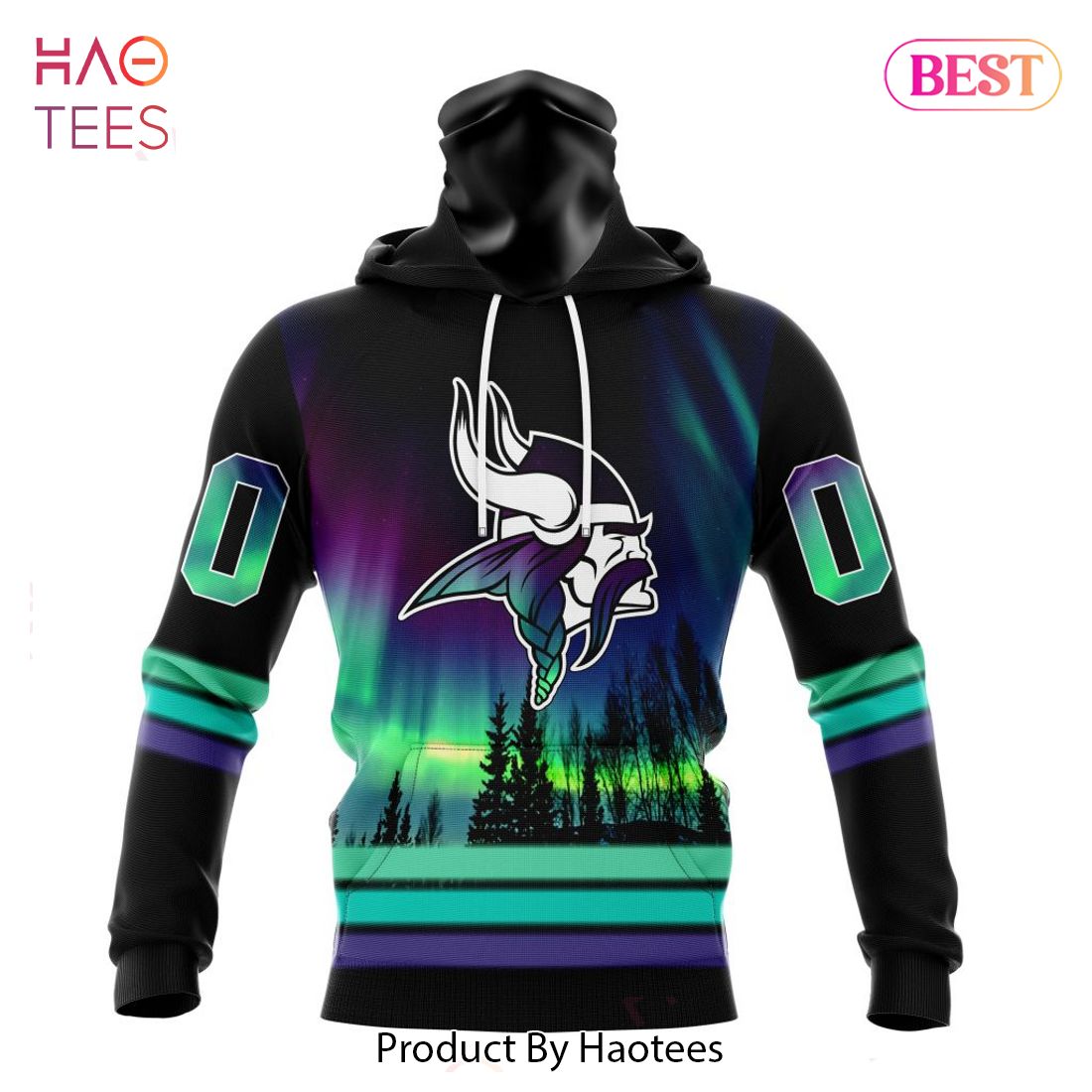 THE BEST NFL Minnesota Vikings Special Design With Northern Lights Hoodie THE BEST NFL Minnesota Vikings Special Design With Northern Lights Hoodie