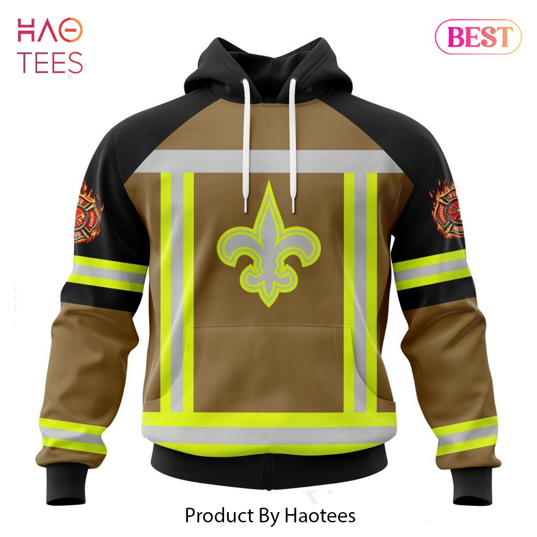 THE BEST NFL New Orleans Saints Special Firefighter Uniform Design Hoodie