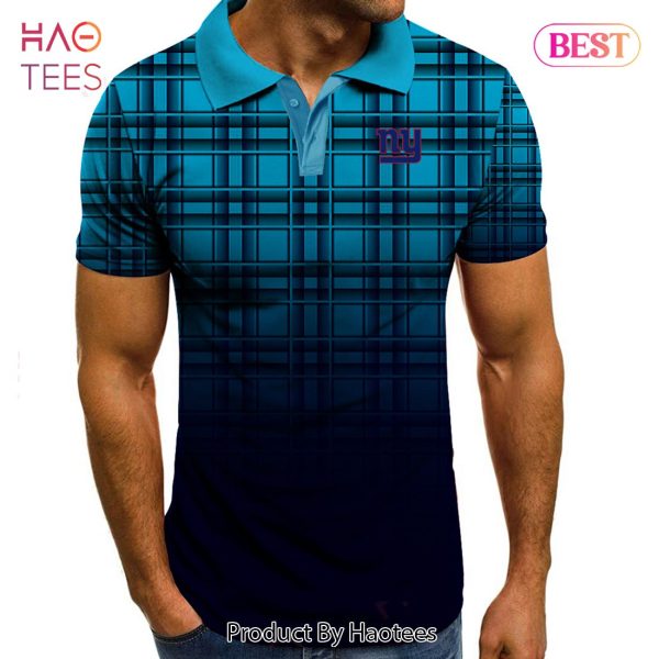 THE BEST NFL New York Giants Polo Tartan Gradient Polo Shirt