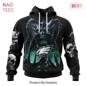 THE BEST NFL Philadelphia Eagles Special Skull Art Design Hoodie