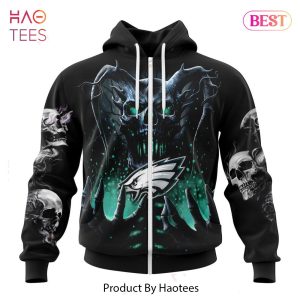 THE BEST NFL Philadelphia Eagles Special Skull Art Design Hoodie