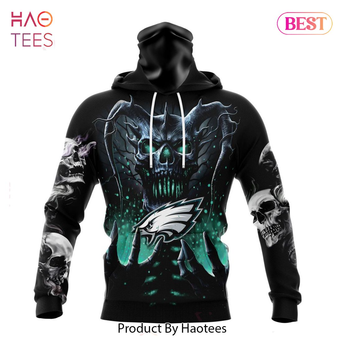 THE BEST NFL Philadelphia Eagles Special Skull Art Design Hoodie THE BEST NFL Philadelphia Eagles Special Skull Art Design Hoodie