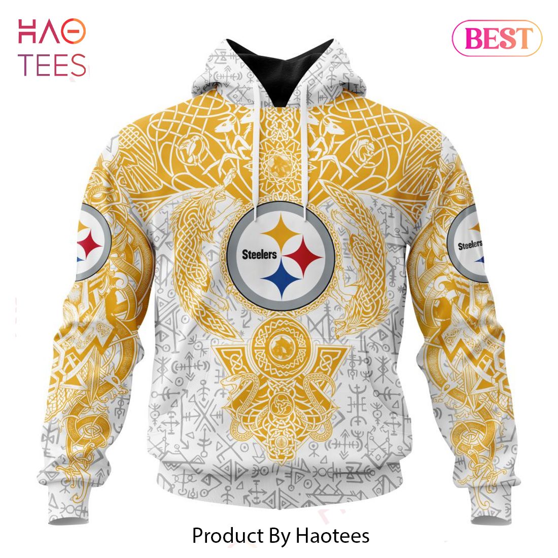 THE BEST NFL Pittsburgh Steelers _ Norse Viking Symbols Hoodie