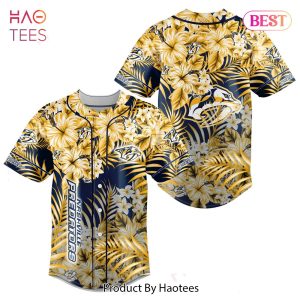 THE BEST NHL Nashville Predators Special Hawaiian Design Baseball Jersey Jeysey