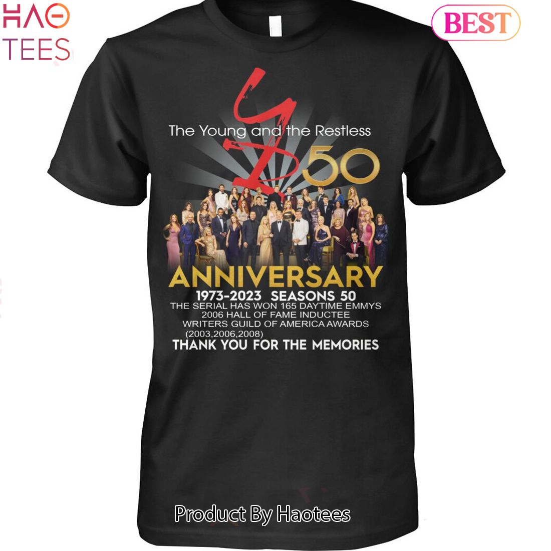 The Young And The Restless 50 Anniversary 1973-2023 Season 50 Thank You For The Memories Unisex T-shirt