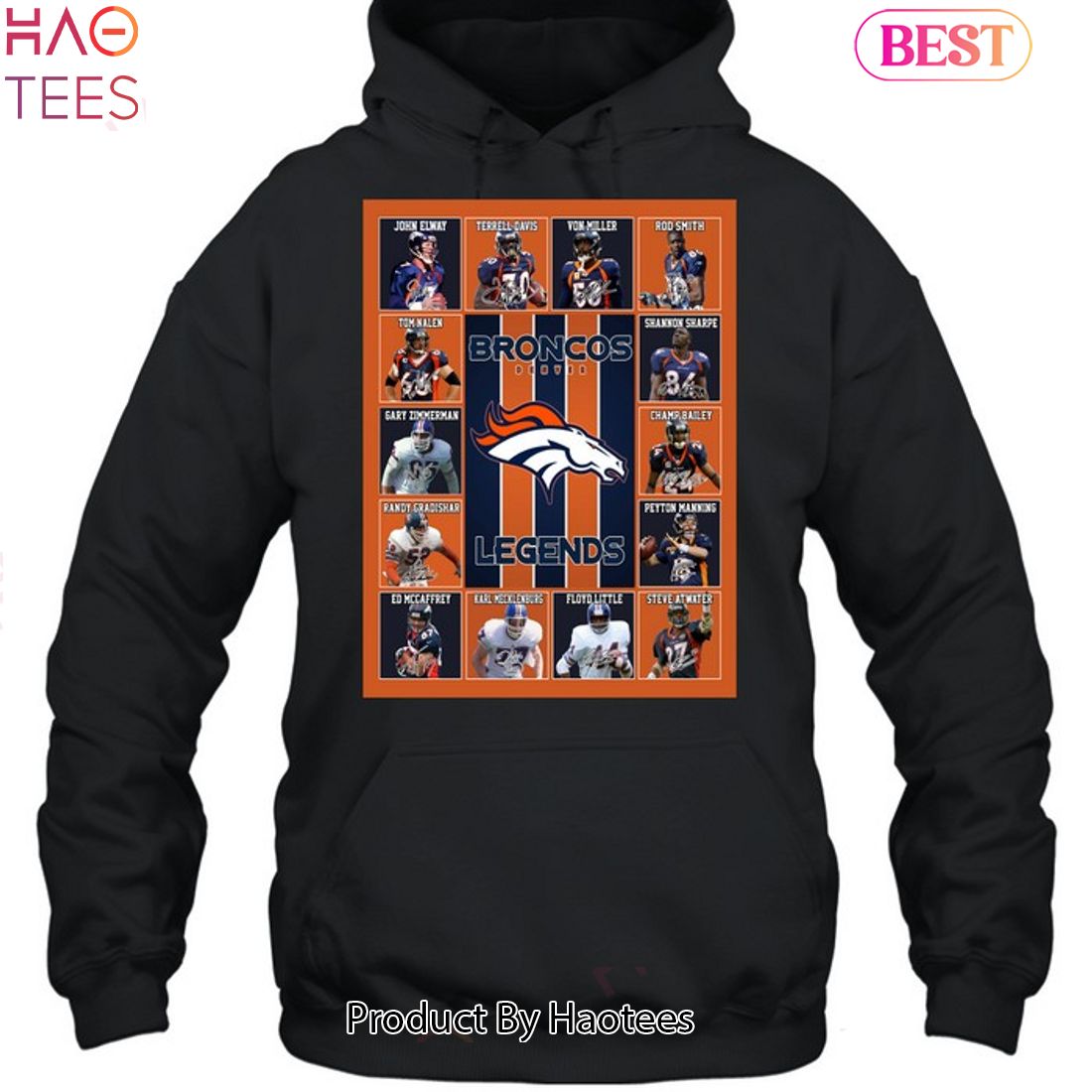 Denver Broncos Champ Bailey Gray Hoodie