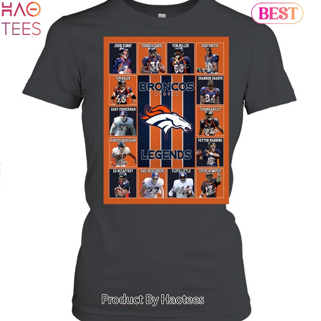 Denver Broncos Legends Thanks For The Memories Navy T-Shirt