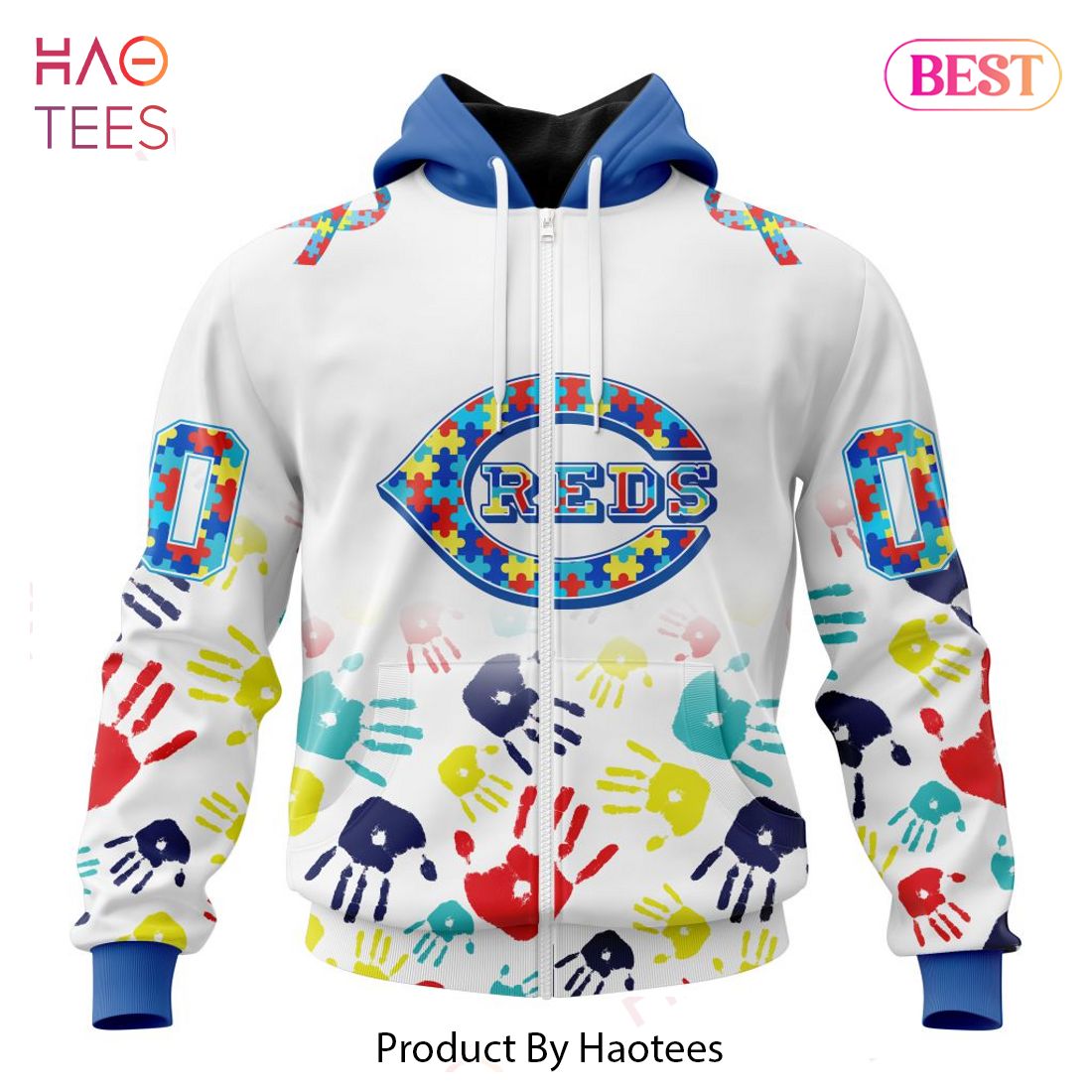 TRENDING MLB Cincinnati Reds Special Autism Awareness Design Hoodie TRENDING MLB Cincinnati Reds Special Autism Awareness Design Hoodie