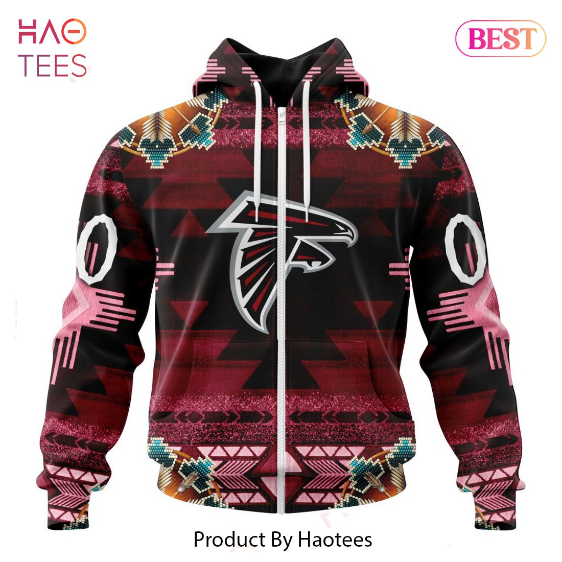 : NFL Atlanta Falcons Football Print Fleece Fabric By