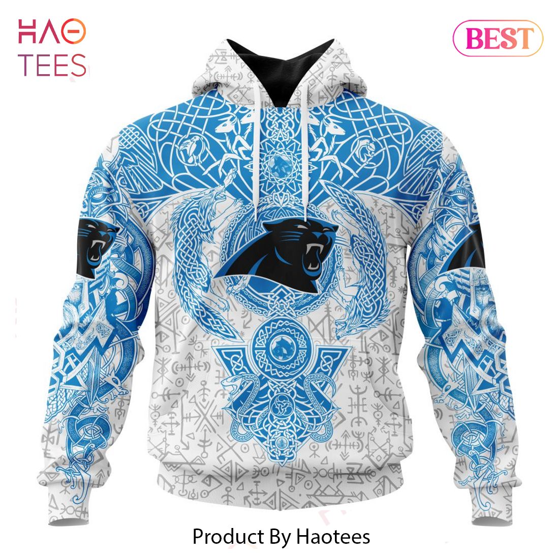 TRENDING NFL Carolina Panthers _ Norse Viking Symbols Hoodie