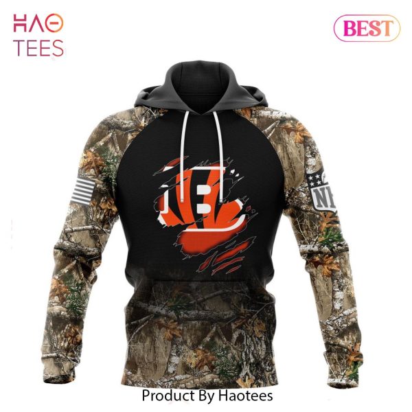 Cincinnati Bengals Camo Hoodie, Black/Orange