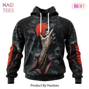 TRENDING NFL Cleveland Browns Special Horror Skull Art Design Hoodie