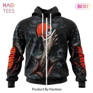 TRENDING NFL Cleveland Browns Special Horror Skull Art Design Hoodie