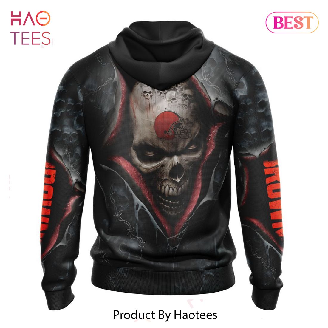 TRENDING NFL Cleveland Browns Special Horror Skull Art Design Hoodie TRENDING NFL Cleveland Browns Special Horror Skull Art Design Hoodie