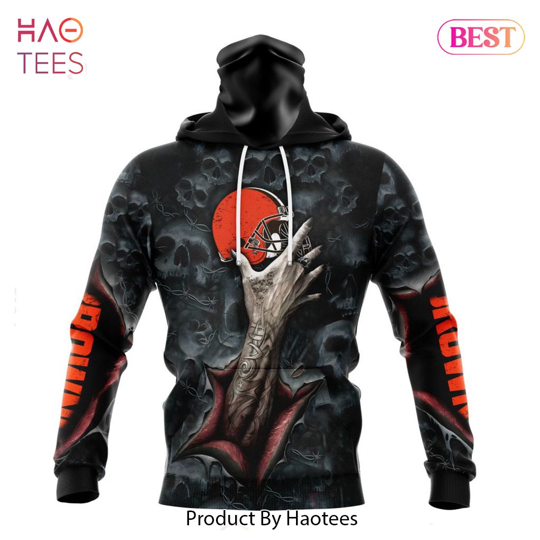TRENDING NFL Cleveland Browns Special Horror Skull Art Design Hoodie TRENDING NFL Cleveland Browns Special Horror Skull Art Design Hoodie
