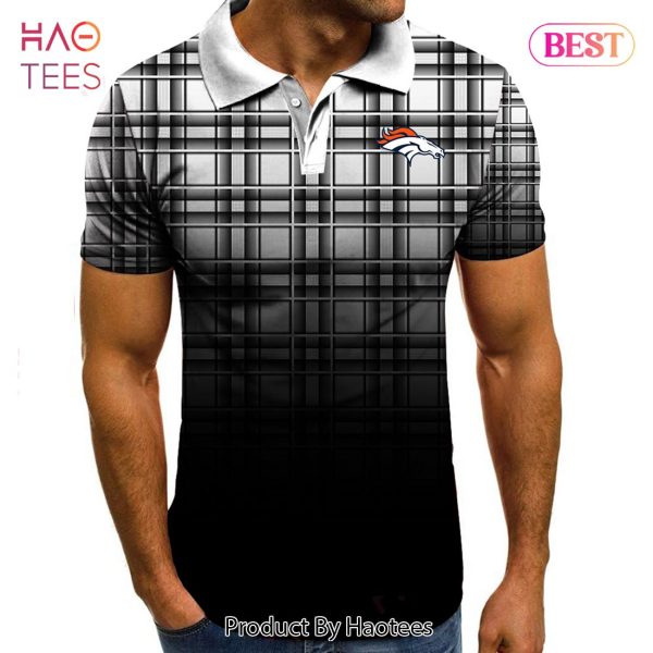 TRENDING NFL Denver Broncos Polo Tartan Gradient Polo Shirt