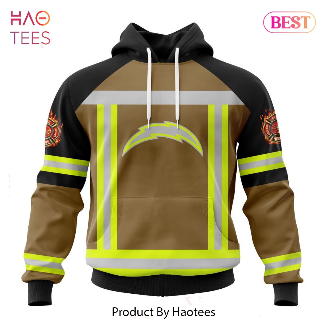 TRENDING NFL Los Angeles Chargers Special Firefighter Uniform Design Hoodie