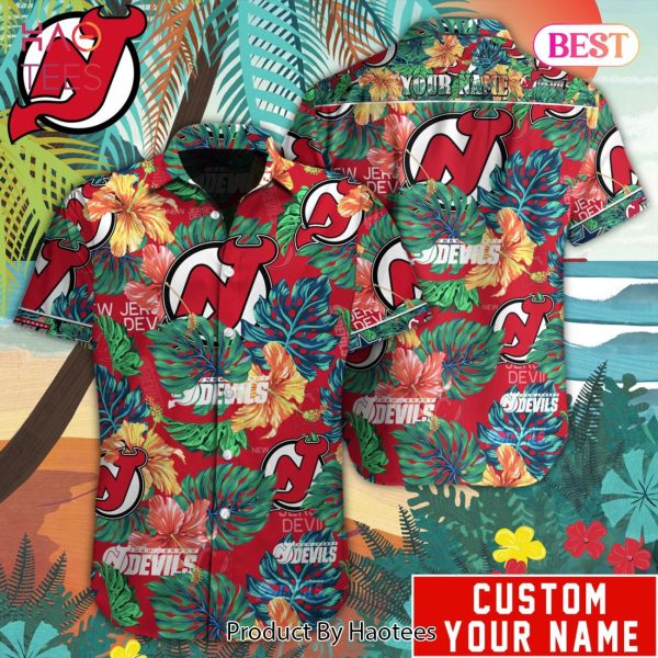 TRENDING NHL New Jersey Devils Special Hawaiian Design Button Shirt Jeysey