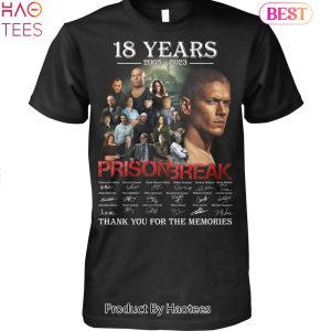 18 Years 2005-2023 Prison Break Thank You For The Memories Unisex T-Shirt