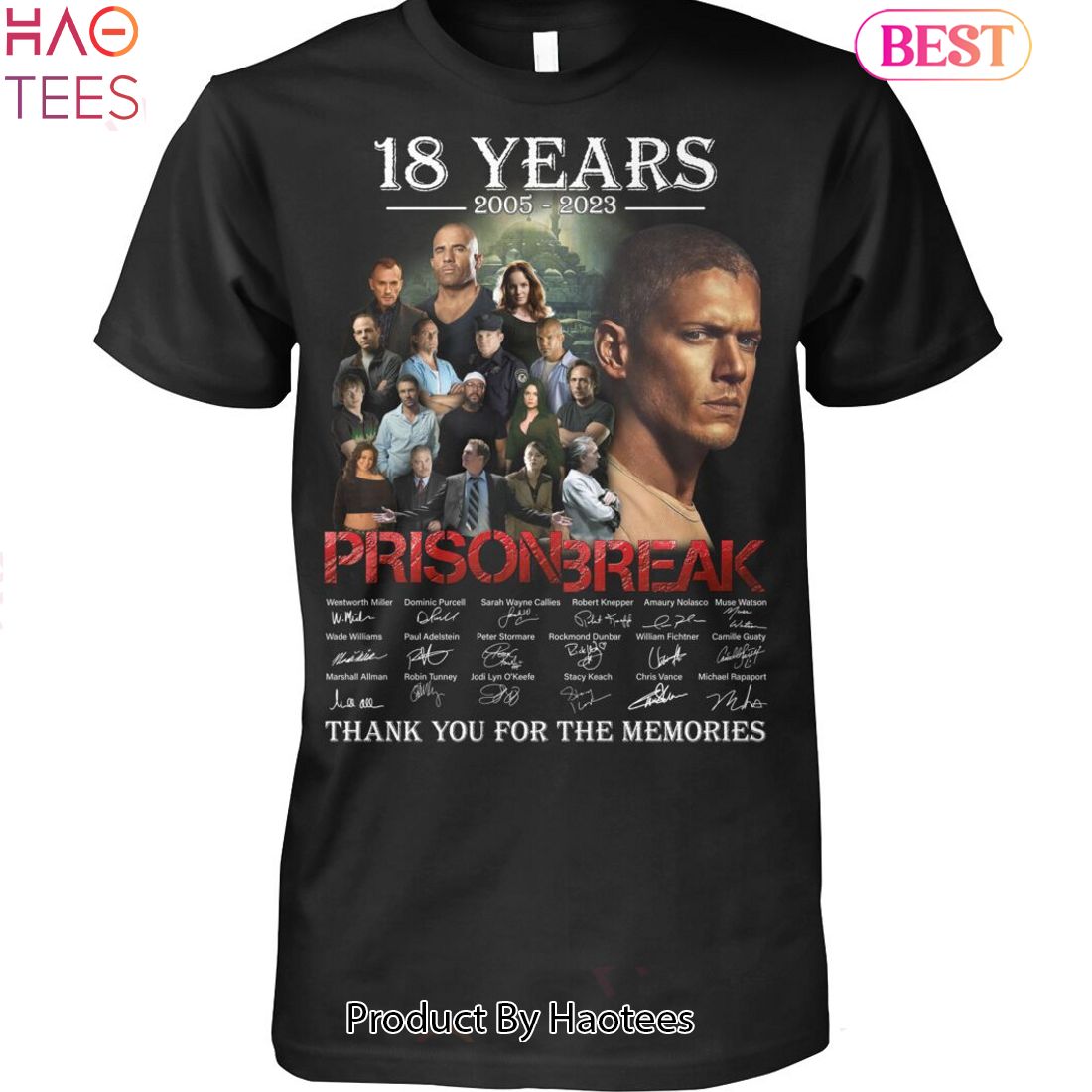 18 Years 2005-2023 Prison Break Thank You For The Memories Unisex T-Shirt