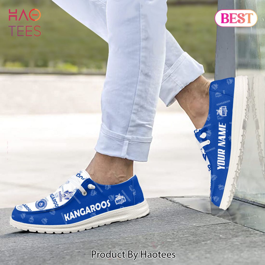 AVAILABLE AFL North Melbourne Kangaroos Custom Name Hey Dude Shoes AVAILABLE AFL North Melbourne Kangaroos Custom Name Hey Dude Shoes