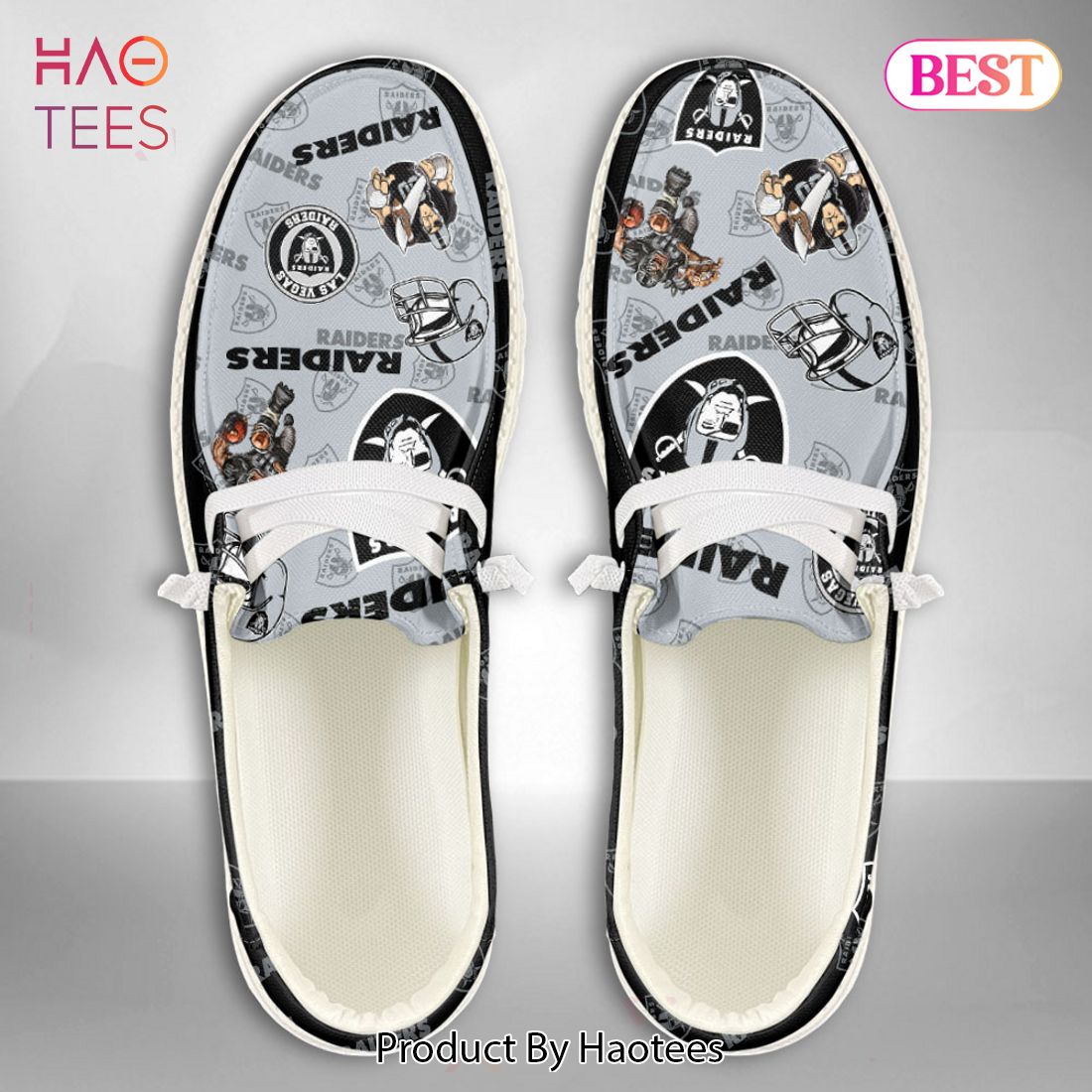 [AVAILABLE] Custom NameLas Vegas RaidersHey Dude Shoes