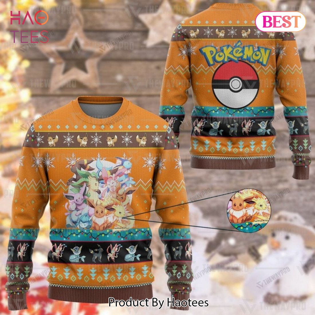 AVAILABLE Eevee and Eeveelutions Giftsmerch Pokemon Custom Sweater