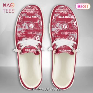 AVAILABLE NCAA Alabama Crimson Tide Custom Name Hey Dude Shoes