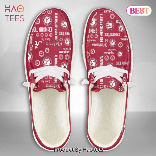 AVAILABLE NCAA Alabama Crimson Tide Custom Name Hey Dude Shoes POD Design