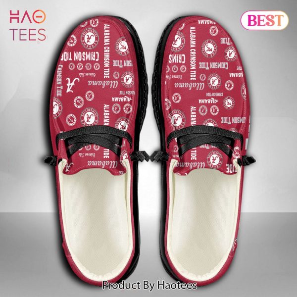AVAILABLE NCAA Alabama Crimson Tide Custom Name Hey Dude Shoes POD Design