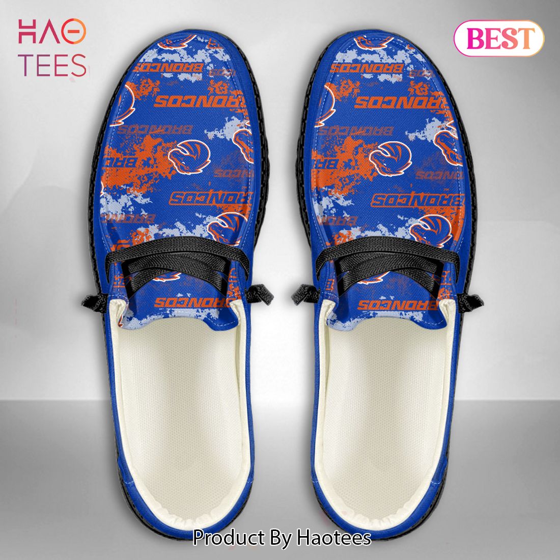 AVAILABLE NCAA Boise State Broncos Custom Name Hey Dude Shoes