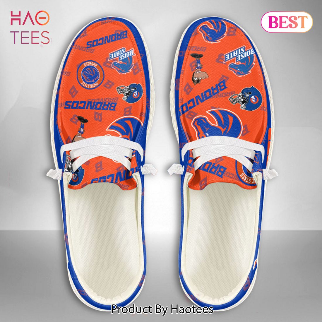 AVAILABLE NCAA Boise State Broncos Custom Name Hey Dude Shoes AVAILABLE NCAA Boise State Broncos Custom Name Hey Dude Shoes